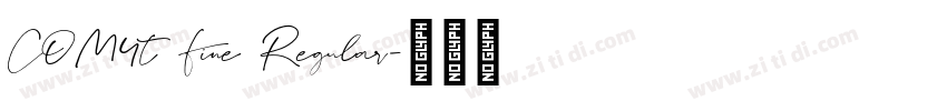 COM4t Fine Regular字体转换